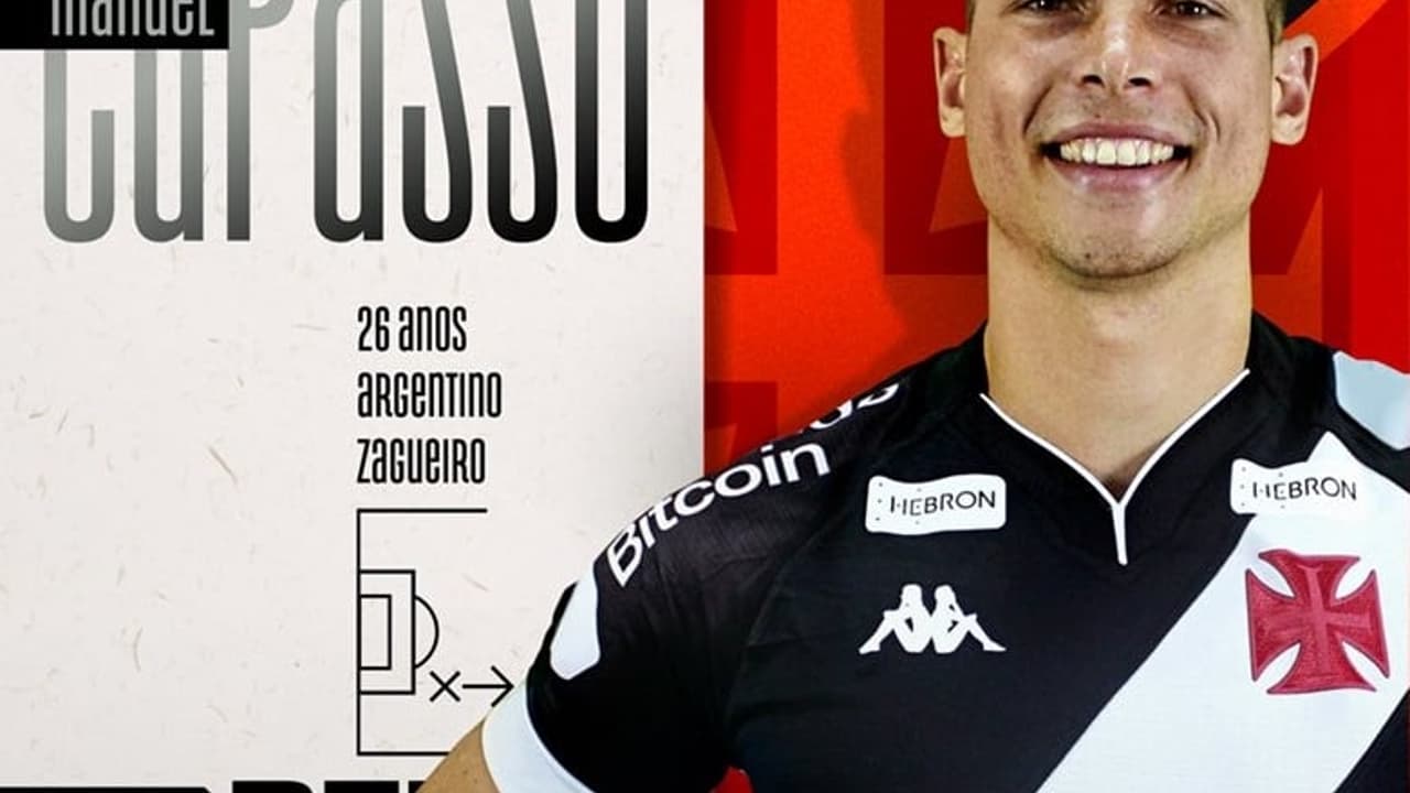 Vasco anuncia a contratação do zagueiro Manuel Capasso Lance