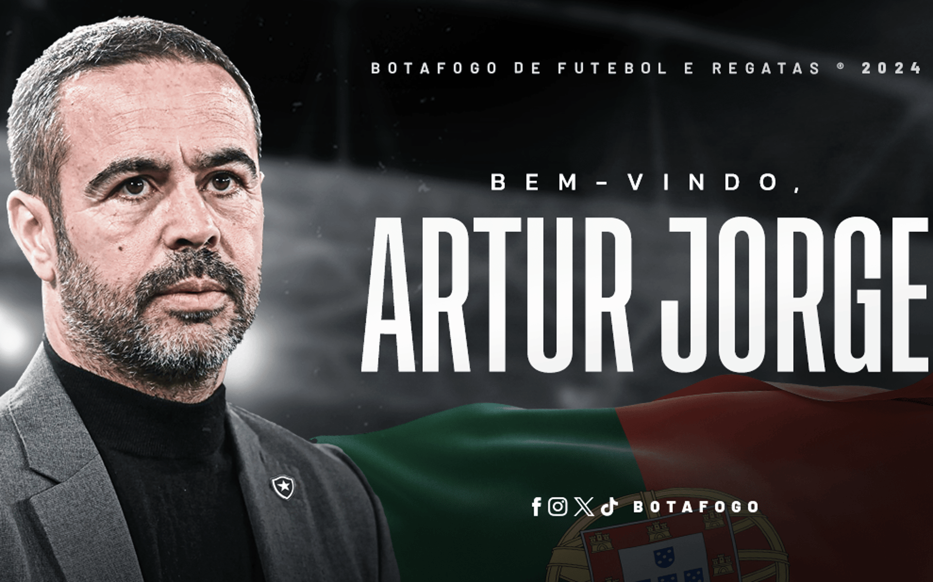 Botafogo oficializa contratação do técnico Artur Jorge Lance