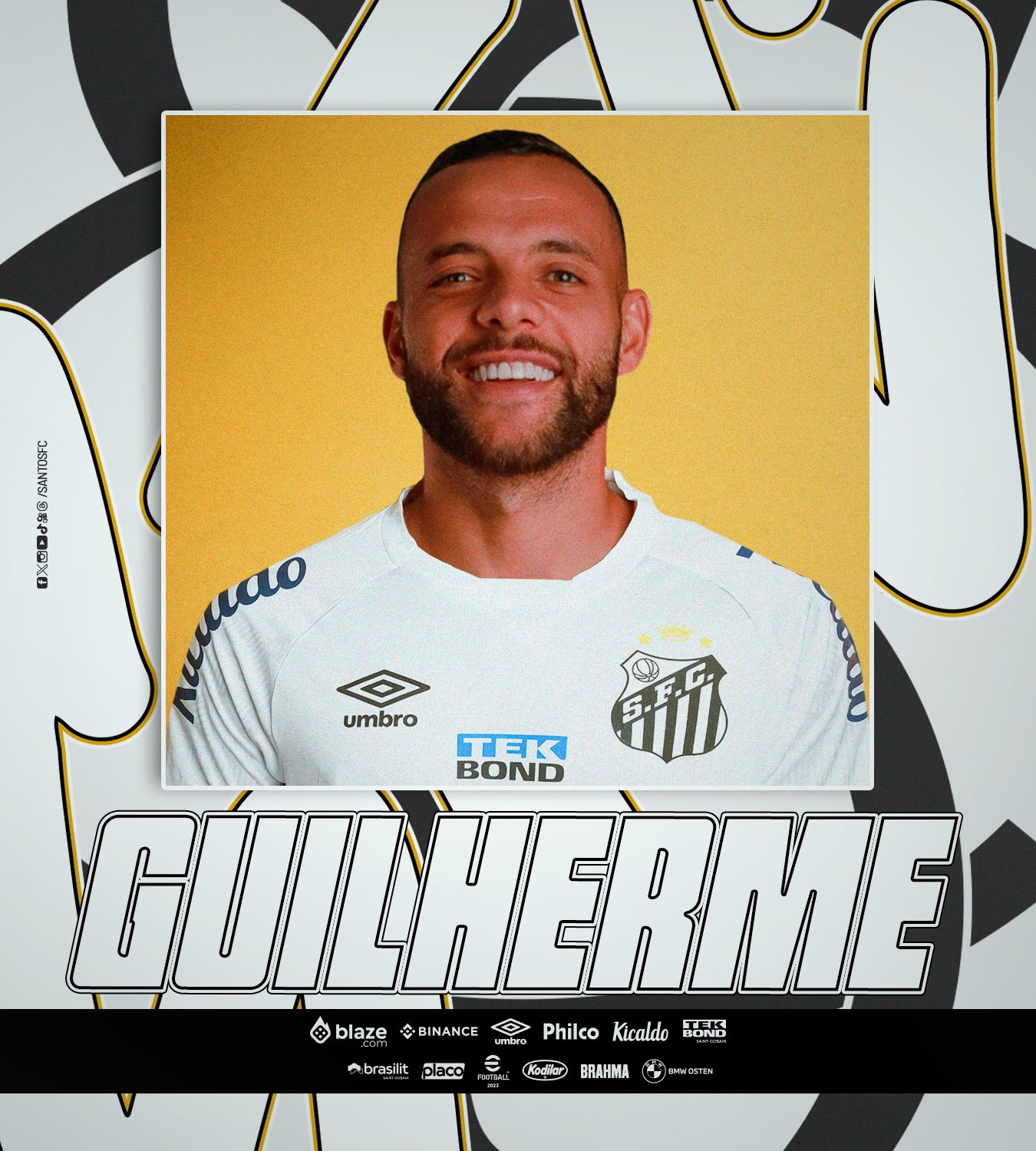 Santos Anuncia O Atacante Guilherme Augusto Lance