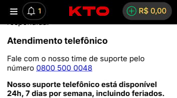 Atendimento telefônico KTO disponível todos os dias