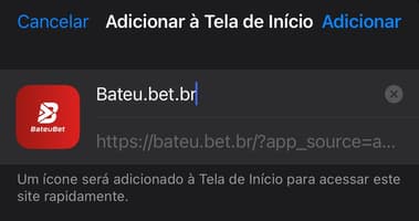 Captura de tela BateuBet app no iPhone