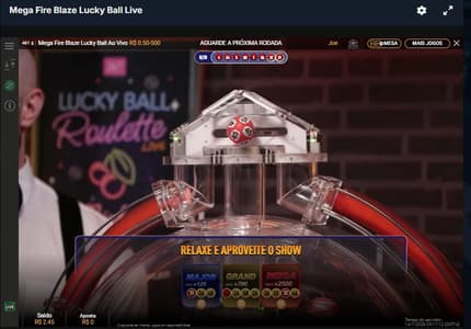 Captura de tela do jogo de bingo online Mega Fire Blaze Lucky Ball