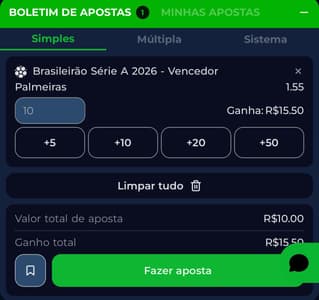 Captura da tela de apostas de longo prazo no futebol na BR4BET.