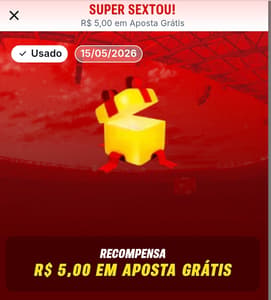 Captura de tela da oferta Super Sextou da Superbet com promoção de apostas grátis na Copa do Mundo e em outros esportes.