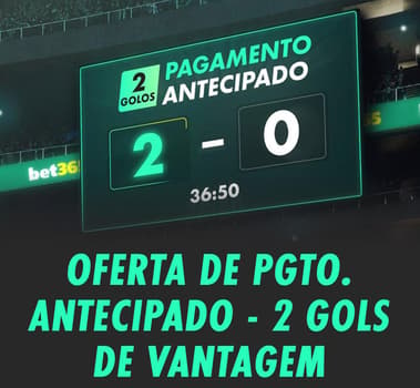 Tela mostra o pagamento antecipado no Bet365 app