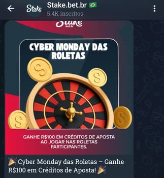 Captura de tela do grupo de apostas esportivas da Stake
