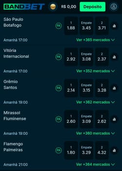 Captura de tela do melhor site de apostas BandBet.