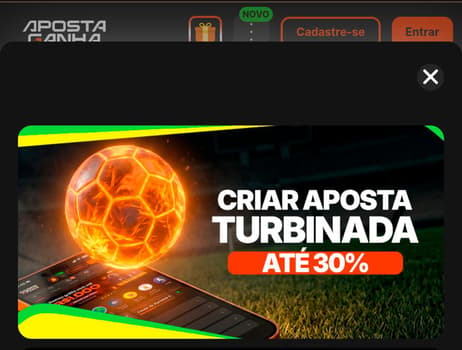 Captura de tela do bônus Criar Aposta Turbinada até 30% de aumento da Aposta Ganha.