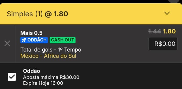 Captura de tela do bônus KTO Oddão, com prêmio aumentado.