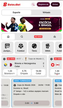 Captura de tela das odds turbinadas da Bateubet.
