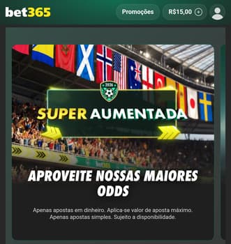 Captura de tela da oferta de Copa do Mundo de Super Aposta Aumentada na bet365.
