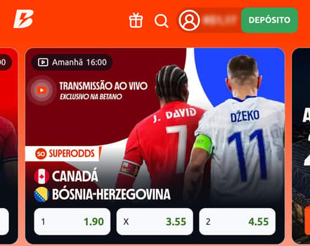 Captura da tela de SuperOdds com o código Betano ativado no cadastro.