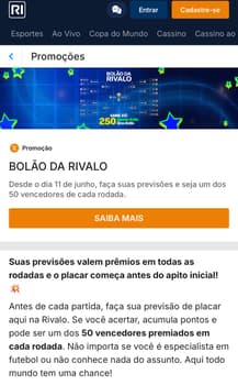 Captura de tela do Bolão da Rivalo.