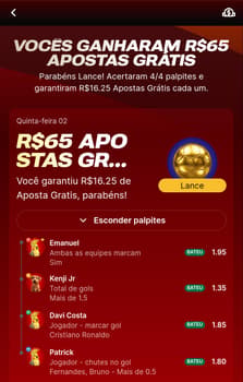 Captura de tela da rodada entre Croácia e Portugal no Passa Bola da Superbet.