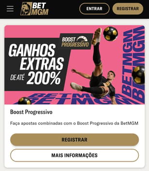 Captura de tela do melhor site de apostas BetMGM.