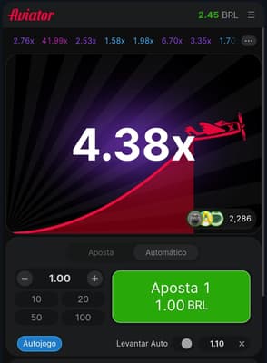 Captura de tela da função de retirada automática no Aviator da KTO