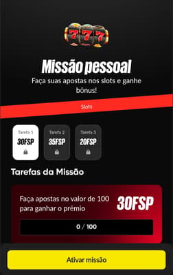 Captura de tela da página do programa de Missões e bônus BetBoom.