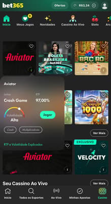 Captura de tela do Aviator na bet365, um dos mais populares jogos de crash da plataforma.