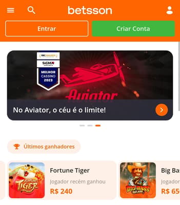 Captura de tela do cassino Betsson