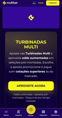 Captura de tela das odds aumentadas Golden Boost da Multibet