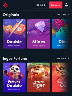 Captura de tela das slots que pagam via Pix no cassino Blaze.