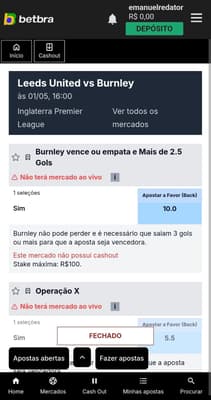 Captura de tela da BetBra, uma nova plataforma de apostas no Brasil exibindo os eventos com Super Odds.