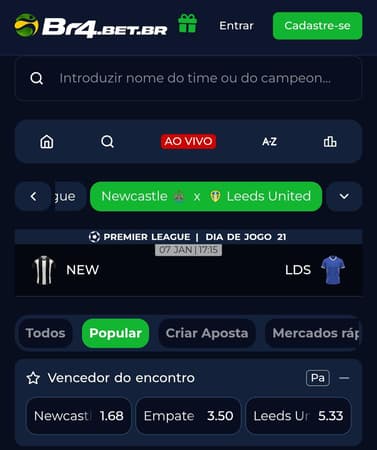 Captura de tela do bônus de Pagamento Antecipado na BR4bet
