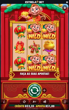 Captura de tela do jogo Macaco Sortudo na Estrela bet.
