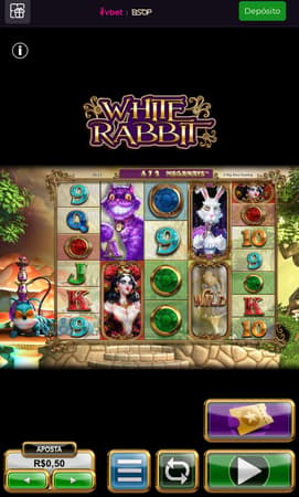 Captura de tela do slot White Rabbit Megaways na Vbet.
