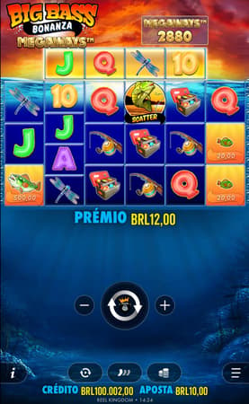 Cpatura de tela do slot Big Bass Bonanza na Br4Bet.