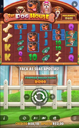 Captura de tela do slot The Dog House Megaways na Betsson.