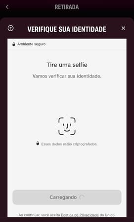 Captura de tela da verificação de identidade para fazer um saque na Superbet.