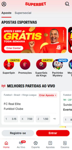Aplicativo Superbet com download pela Play Store