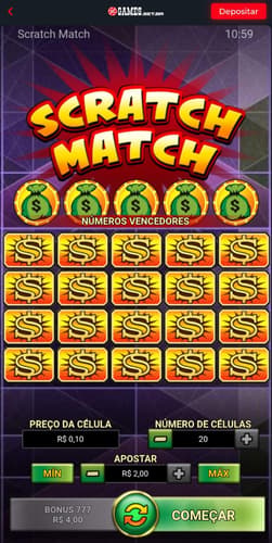 Captura de tela do jogo Scratch Match na Mc Games.