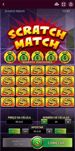  Captura de tela do Scratch Match no cassino Superbet.