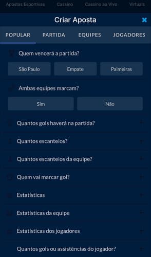 Captura de tela com ofertas no fim de semana no Criar Aposta na Oleybet.