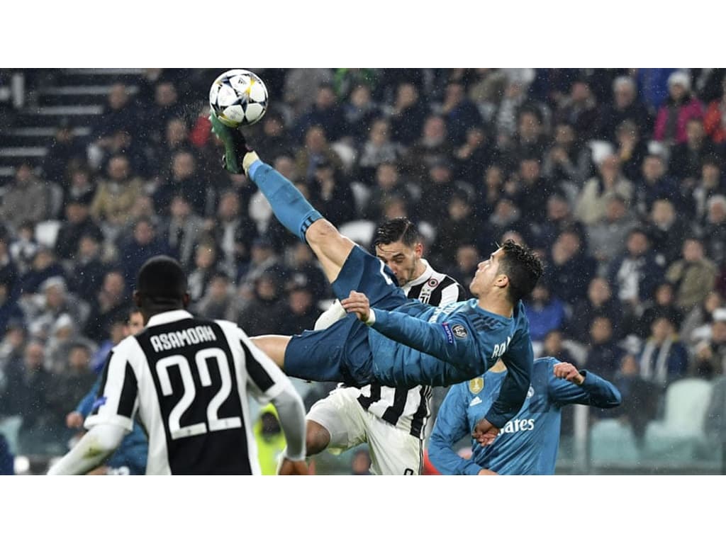 CR7 marca golaço de bicicleta. Juventus 0 x 3 Real Madrid