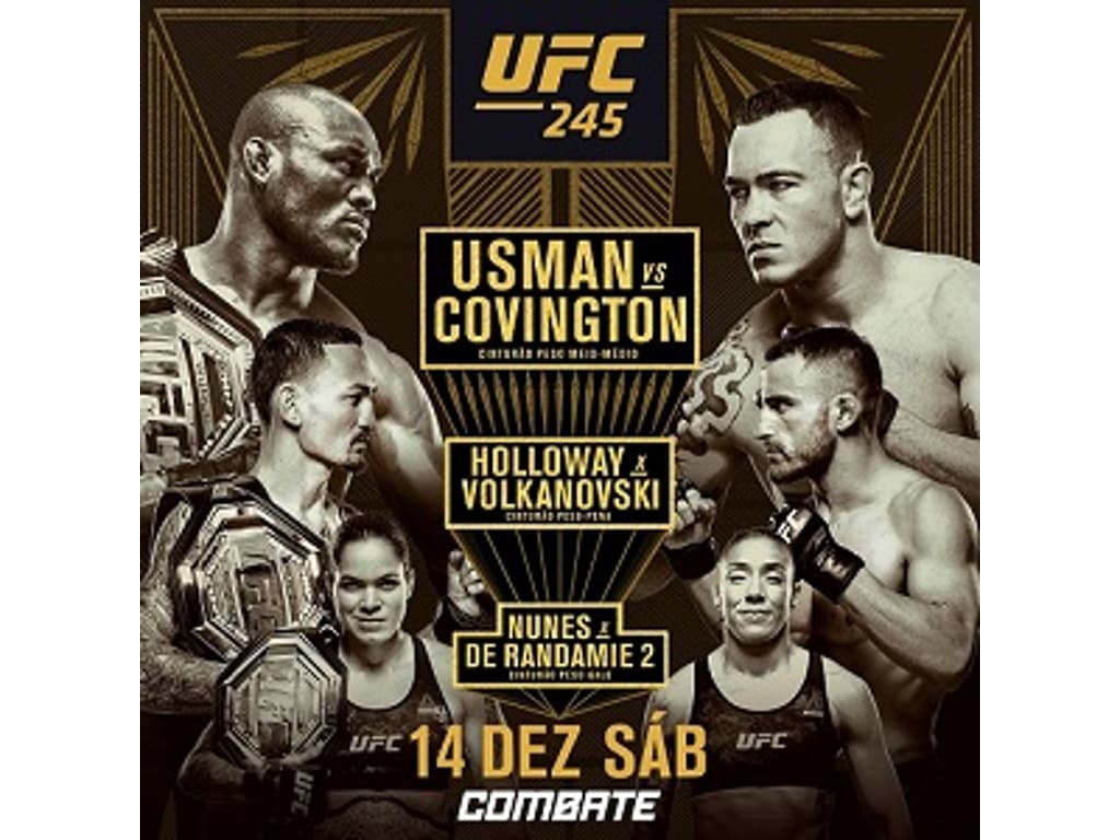 Campeão, Usman recebe bônus de US$ 50 mil por vitória no UFC 245