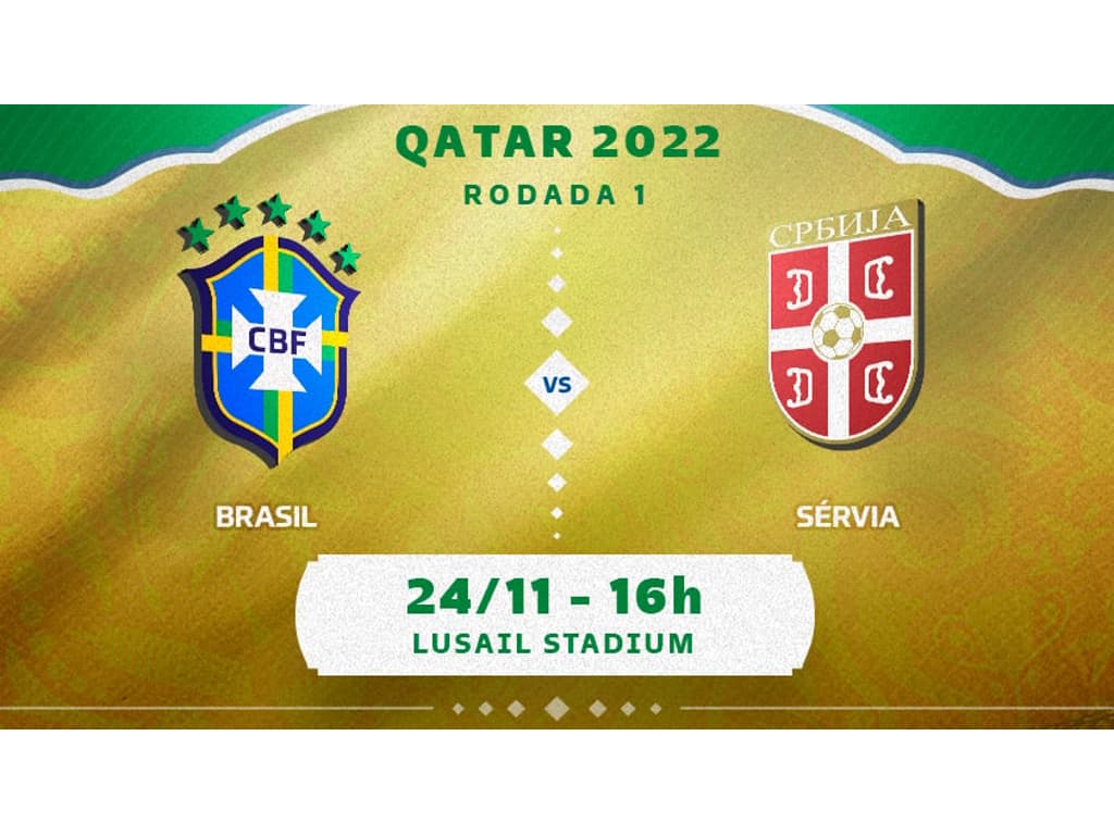 Uma ilustração 3d sobre o jogo de futebol brasil x sérvia que será  realizado em 24 de novembro de 2022