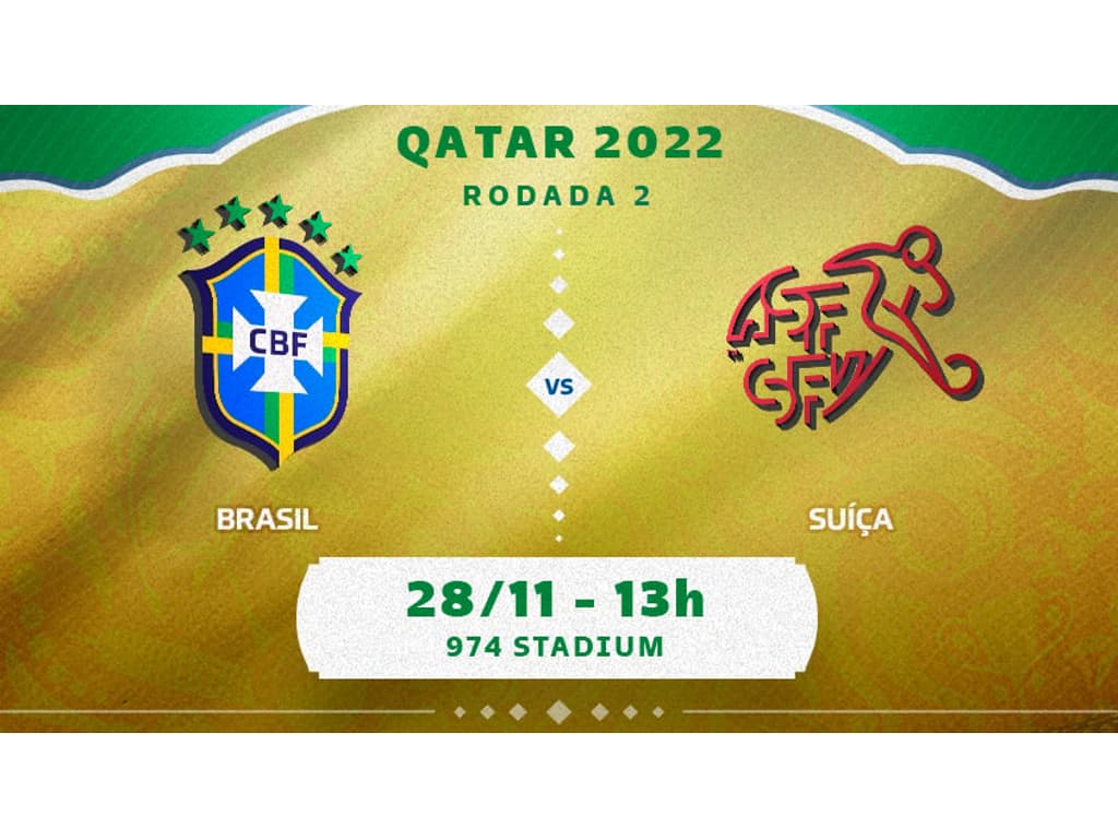 Ao vivo Brasil x Suíça: que horas começa o primeiro jogo da Seleção na Copa  do Mundo 2022