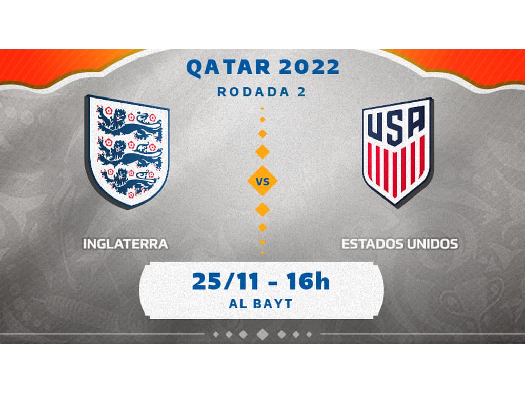 Catar 2022: Saiba o horário de Inglaterra x Estados Unidos na Copa