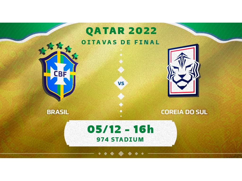 Brasil x Coreia do Sul - Copa do Mundo Qatar 2022 - Oitavas de Final