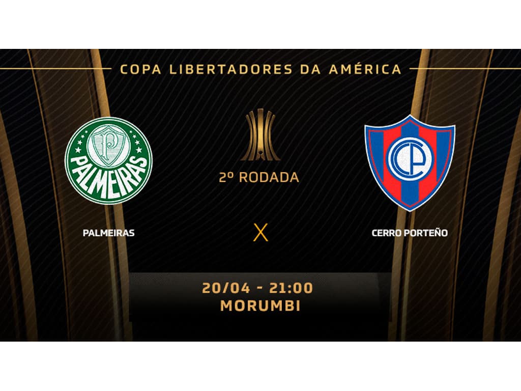 Onde assistir ao jogo de Palmeiras x Cerro Porteño-PAR pela Libertadores?