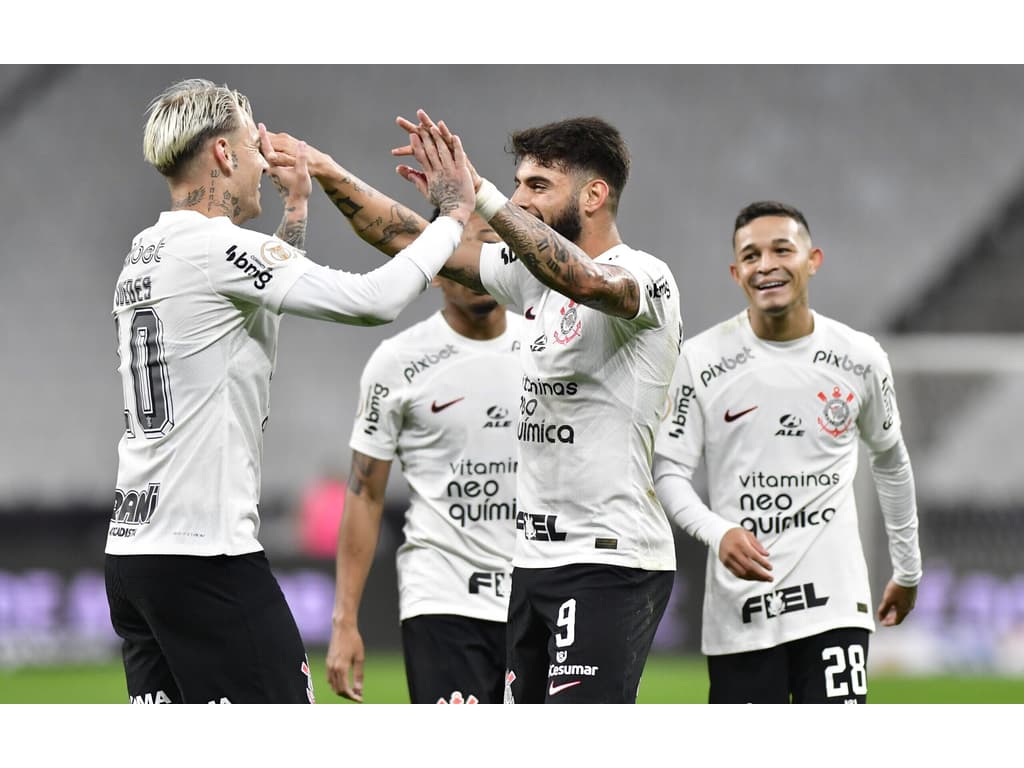 SÃO PAULO, SP - 01.08.2023: CORINTHIANS X NEWELL S OLD BOYS - Corinthians  team during the match between Corinthians x Newell's Old Boys held at Neo  Química Arena in São Paulo, SP.