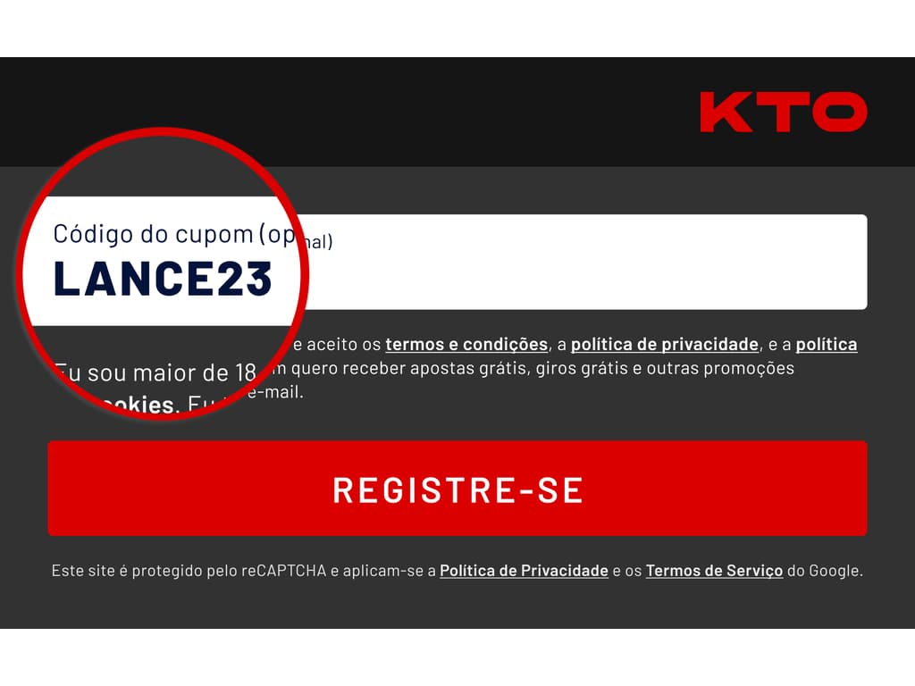 Cupom KTO LANCE23: Aposte até R$200 sem risco