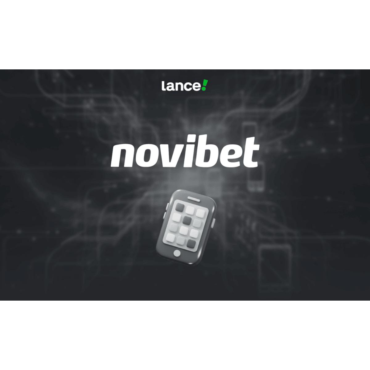 Interfaccia utente dell'app Novibet mobile su smartphone