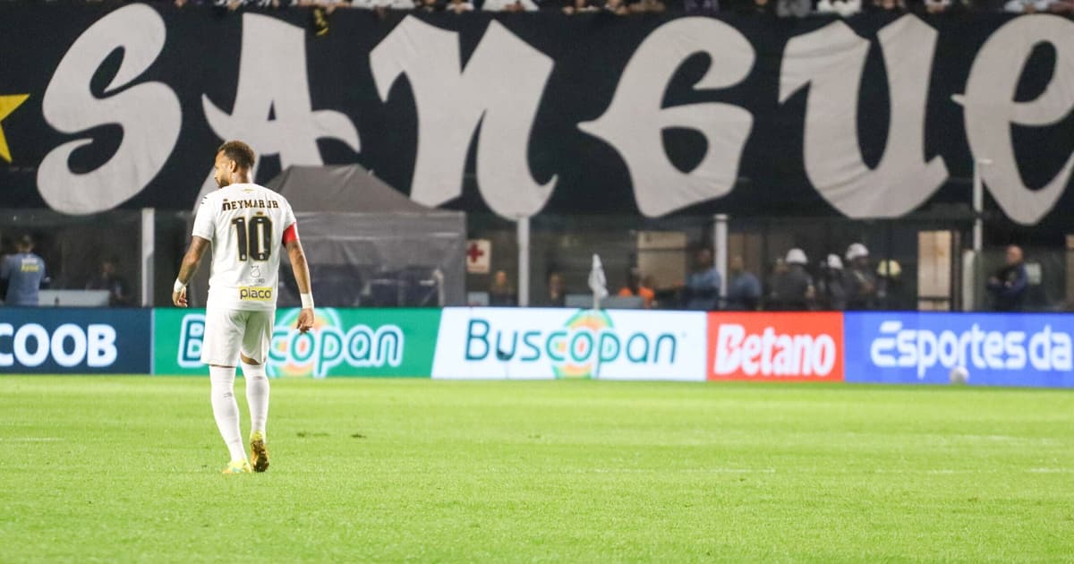 Neymar toma terceiro cartão amarelo e está fora do próximo jogo do Santos no Brasileirão