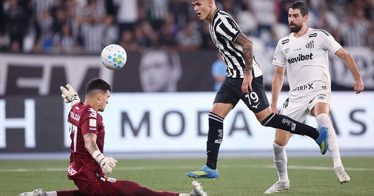Botafogo marca no último lance e vence Santos pelo Brasileirão