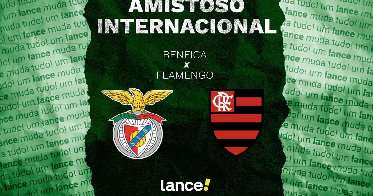 Benfica x Flamengo: onde assistir e prováveis escalações para o amistoso10/07/2026 - 10:33