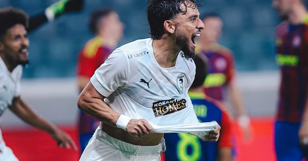 Biel celebra gol e classificação do Pafos na Europa League